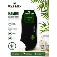 Qulat Bolero Bambu Patik Çorap 36-40 | Dikişsiz Konfor & Terletmez
