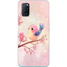 Le Balvo Oppo A52 Uyumlu Dalda Ki Kuş Baskılı Silikon Kılıf