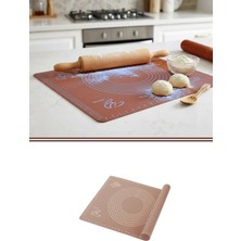 Silicolife Ölçülü Büyük Hamur Matı 45*60 cm Kahverengi