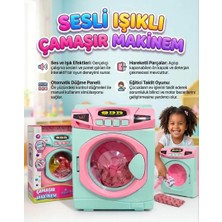 Farbu Oyuncak Fonksiyonel Oyuncak Çamaşır Makinesi - 22 cm Büyük Boy Oyun Seti, Eğitici Ev Işleri Taklit Oyunu