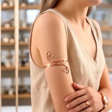 Sevil Gülgün Atelier El Yapımı Vintage Tasarım Ayarlanabilir Tel Sarma Bileklik - Bohem Armcuff