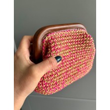 Sepetciliz Burslu Çanta, Burslu Hasır Çanta, Hasır Clutch, Burslu Clutch