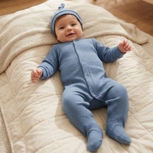 Bebek Tulum Modal Kumaş 2 Parça Şapkalı Set – Uzun Kollu