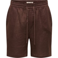 Only & Sons ShopINN Onslaurence Lınen Blend Shorts Noos Erkek Kahverengi Şort - 22036246
