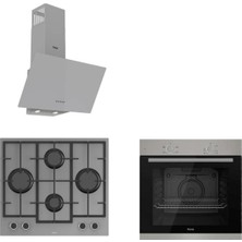 Ferre Gri Cam Ankastre Set D088 - LN388 Döküm Izgara Ocak - XE61MDV