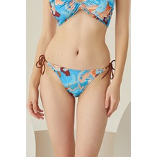 Loya Renkli Mixed Yandan Bağlamalı Tek Alt Bikini