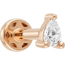 Altın Sepeti Rose Altın Damla Taşlı Tragus Piercing