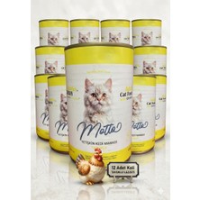 Motto Somonlu Yetişkin Kedi Konserve Mama 400 Gr. x 12 Adet