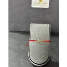 Baykal Kuyumculuk 14 Ayar Altın Harf Bileklik V Harfi 0.35 Gr.