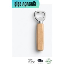 Van Vleck Ahşap Saplı Şişe Açacağı – Dayanıklı Metal Kapak Açıcı, Ergonomik Içecek Açıcı