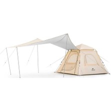 Naturehike Ango Upf 50+ Gölgelikli Otomatik Kurulum Kamp Çadırı 2 Kişilik - Ekstra Gölgelikli Gümüş