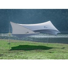 Naturehike Hexagon Sunrise Canopy 3.5x4 mt Tarp [güneş ve Rüzgar Koruma Tentesi] Grey/blue