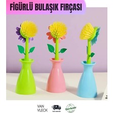 Van Vleck Çiçek Figürlü Bulaşık Fırçası – Ergonomik Saplı, Güçlü Temizlik Sağlayan Mutfak Temizlik Fırçası