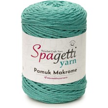 Spagetti Yarn Su Yeşil Pamuk Makrome Ip