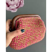 Sepetciliz Burslu Çanta, Burslu Hasır Çanta, Hasır Clutch, Burslu Clutch