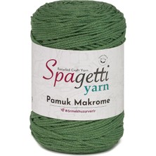 Spagetti Yarn Yağ Yeşil Pamuk Makrome Ip