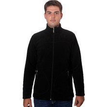 Yakamor Kalın Erkek Polar Mont Nefes Alabilen Kumaş ile Outdoor Kullanım İçin Siyah