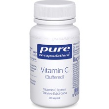 Pure Encapsulations Vitamin C (Buffered) C Vitamini Kapsül 30 Kapsül - Dezenfektan Hediyeli (%72 Alkol)