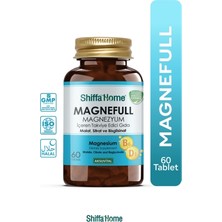 Shiffa Home Magnefull 60 Tablet | Magnezyum + Vitamin B6 + D3 Kompleks Takviye Edici Gıda