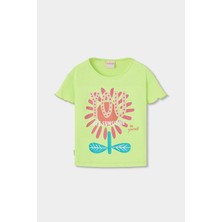 Boboli Çiçek Desenli Tshirt 2 Yaş-6 Yaş Yeşil