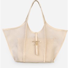 Alessia Bag Alina T Logolu Fileli Omuz Çantası