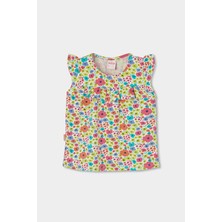 Boboli Çiçek Desenli Tshirt 2 Yaş-6 Yaş Çok Renkli