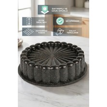 Evsane 23 cm Döküm Küçük Tart Kalıbı Kaydırmaz Tabanlı