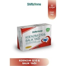 Shiffa Home Koenzim Q10 & Balık Yağı 1340 Mg 30 Softjel | Omega 3 + COQ10 Yüksek Içerik Takviye Edici Gıda