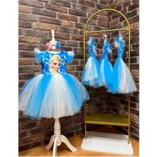 Diamondstar Elsa Baskılı  Kız Elbise 2/9 yaş