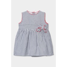 Boboli Poplin Elbise 6 Ay-24 Ay Lacivert