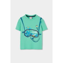 Boboli Gözlük Desenli Tshirt 2 Yaş-6 Yaş Yeşil