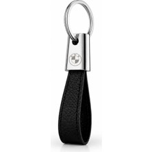 SAVEK Lüks Bmw Anahtarlık Metal Deri – Premium Şık Tasarım 11 x 2 cm Çift Tarafı Logolu Araba Aksesuar