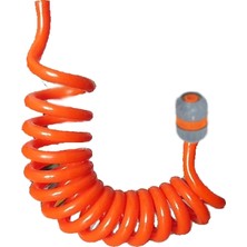 Plasyay Spiral Yıkama Sulama Uzatma Hortumu Turuncu 2 Metre