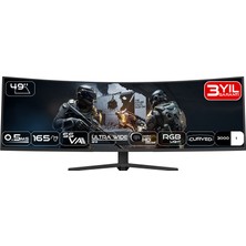 Fazeon X49F165DQP 49" 165Hz 0.5ms Fast Va 5k Double Qhd Hdmı*2+Dp+Type-C PD65W+USB Hub Rgb Has Gamıng Monıtor