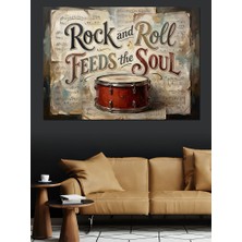 Tablomega Rock And Roll Ruhun Gıdası Dekoratif Kanvas - Mdf Ahşap Tablo