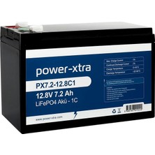 Power-Xtra Px7.2-12.8c1 - 12.8V 7.2 Ah Lifepo4 Akü - 1c