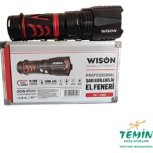 Wison WS-14800 Profesyonel Şarj Edilebilir El Feneri 8000 Lümen 80 Watt