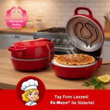 Dr.Maya |  Çok Amaçlı Taş Fırın | Pizza, Lahmacun, Ekmek ve Tandır Yapma Makinesi- Dm SO07 - Siyah, Kırmızı, Beyaz