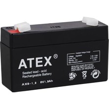 Atex Ax6-1.3 6V 1.3 Ah Bakımsız Kuru Akü