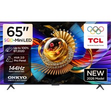 TCL 65Q7D Pro 65'' 165 Ekran Uydu Alıcılı 4K Ultra HD Google Smart QD-MiniLED TV