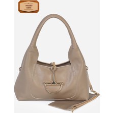 Alessia Bag Nora Hakiki Süet Metal Tokalı Omuz Çantası