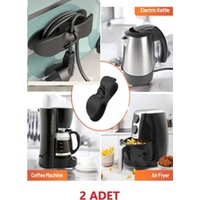 Duffa Yapışkanlı Airfryer Kablo Düzenleyici Elektrikli Ev Aleti Kablo Sarma Düzenleme Aparatı 2 Adet
