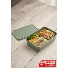 Gugga Terra - 3 Bölmeli Lunchbox Yemek Saklama Kabı Beslenme Kutusu 750 ml