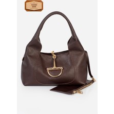 Alessia Bag Nora Hakiki Süet Metal Tokalı Omuz Çantası