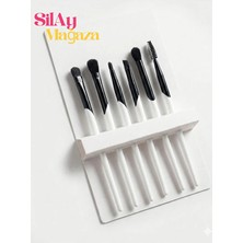 Silay Mağaza Profesyonel 6'lı Göz Makyaj Far Fırçası Seti-Eyeliner,dağıtma,buğu,far&kaş Kirpik Fırçası