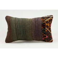 Kilim Wholesale El Yapımı Eski Kilimden Yapılmış Vintage Kırlent Kılıfı, Yün, 30X50 cm