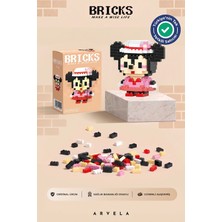 Arvela Bricks Minnie Mouse Karakteri - Eğitici Oyuncak Figür - Orijinal