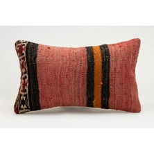 Kilim Wholesale El Yapımı Eski Kilimden Yapılmış Vintage Kırlent Kılıfı, Yün, 30X50 cm