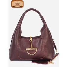 Alessia Bag Nora Hakiki Süet Metal Tokalı Omuz Çantası