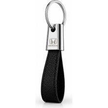 SAVEK Lüks Honda Anahtarlık Metal Deri – Premium Şık Tasarım 11 x 2 cm Çift Tarafı Logolu Araba Aksesuar
